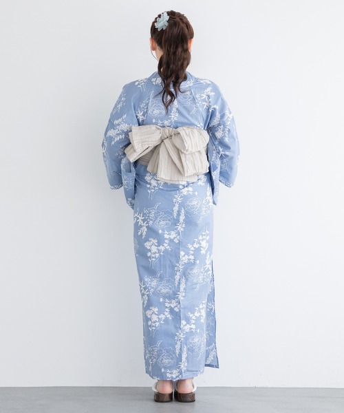 SOUBIEN 浴衣2点セット　（浴衣＋兵児帯) floro by SOUBIEN】浴衣2点セット （浴衣＋兵児帯)（浴衣
