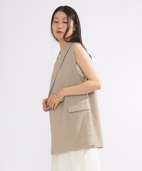 DRAWER ピークドラペルジレ ベスト 2022SS リネン 美品 DRAWER ピークドラペルジレ ベスト 2022SS リネン 美品 - メルカリ