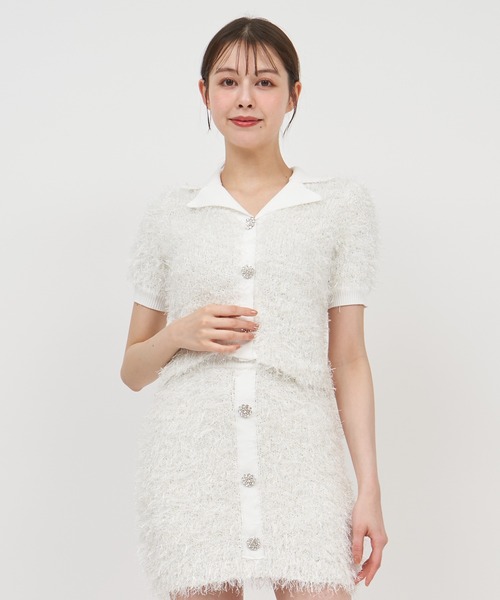  PARTY - ジュエルニットトップス　 party ロイヤルパーティー ROYAL PARTY ジュエルニットトップス （オフ