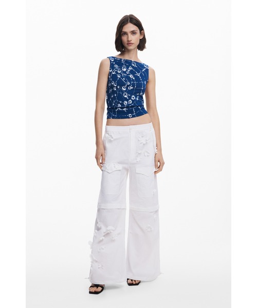 Desigual(デシグアル)の「【Desigual×Tyler McGillivary】ノースリーブTシャツ(Tシャツ/カットソー・レディース・ブルー・S/M/L/XL/XS)」の4枚目の写真