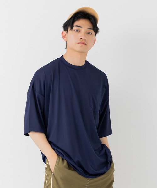 JAM & LINK(ジャムアンドリンク)の「【リンクコーデ】 抗ピリング加工 ワイド半袖Tシャツ(Tシャツ/カットソー・メンズ・ネイビー/ブラック/ホワイト/パープル/チャコールグレー/ミント/クリーム・M/L)」の6枚目の写真