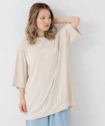 【リンクコーデ】 抗ピリング加工 ワイド半袖Tシャツ