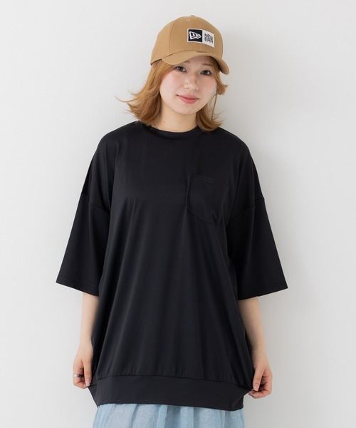 JAM & LINK(ジャムアンドリンク)の「【リンクコーデ】 抗ピリング加工 ワイド半袖Tシャツ(Tシャツ/カットソー・メンズ・ネイビー/ブラック/ホワイト/パープル/チャコールグレー/ミント/クリーム・M/L)」の3枚目の写真