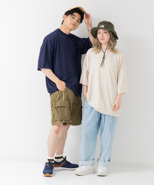 JAM & LINK(ジャムアンドリンク)の「【リンクコーデ】 抗ピリング加工 ワイド半袖Tシャツ(Tシャツ/カットソー・メンズ・ネイビー/ブラック/ホワイト/パープル/チャコールグレー/ミント/クリーム・M/L)」の20枚目の写真