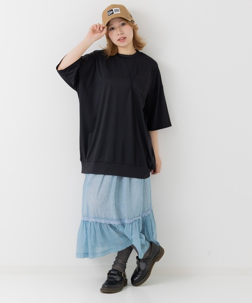 JAM & LINK(ジャムアンドリンク)の「【リンクコーデ】 抗ピリング加工 ワイド半袖Tシャツ(Tシャツ/カットソー・メンズ・ネイビー/ブラック/ホワイト/パープル/チャコールグレー/ミント/クリーム・M/L)」の21枚目の写真