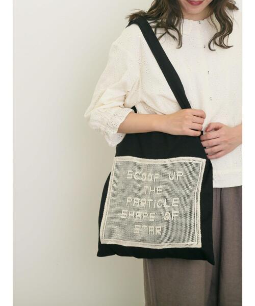 Samansa Mos2（サマンサ モスモス）の「ロゴメッシュレーストートバッグ（ハンドバッグ・レディース・ピンク/ブルー/ブラック・F）」の2枚目の写真