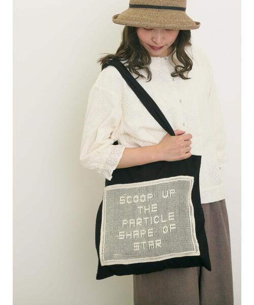 Samansa Mos2（サマンサ モスモス）の「ロゴメッシュレーストートバッグ（ハンドバッグ・レディース・ピンク/ブルー/ブラック・F）」の5枚目の写真