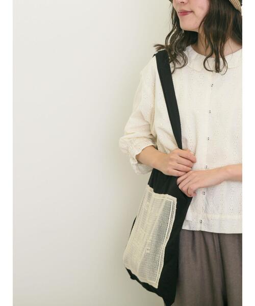 Samansa Mos2（サマンサ モスモス）の「ロゴメッシュレーストートバッグ（ハンドバッグ・レディース・ピンク/ブルー/ブラック・F）」の6枚目の写真