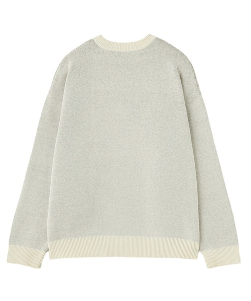 PXG海外モデル　レディースニットセーター　sizeS　ホワイト XG MONOGRAM LOGO JACQUARD KNIT TOP（ニット/セーター）｜X