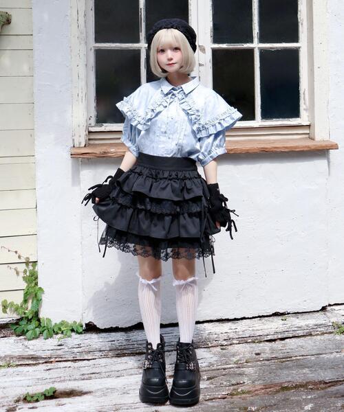 Whinny(ホワイニー)の「Whinny/サイコープリプリスカート♪(スカート・レディース・ホワイト/サックスブルー/ブラック・FREE)」の21枚目の写真