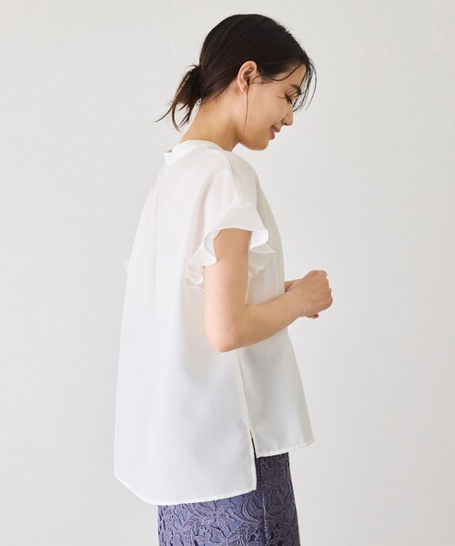 Jayro(ジャイロ)の「袖フリルブラウス(シャツ/ブラウス・レディース・サックスブルー/ベージュ/ホワイト系その他・M)」の21枚目の写真