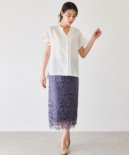 Jayro(ジャイロ)の「袖フリルブラウス(シャツ/ブラウス・レディース・サックスブルー/ベージュ/ホワイト系その他・M)」の19枚目の写真
