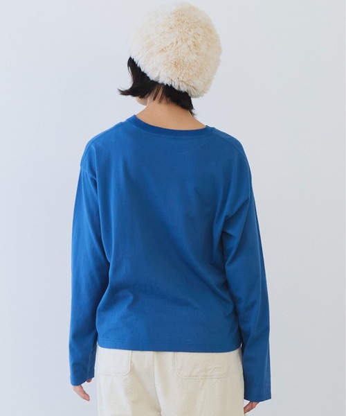 bulle de savon（ビュルデサボン）の「ひつじ刺繍 Tシャツ（Tシャツ/カットソー・レディース・オートミール/ブルー・FREE）」の19枚目の写真