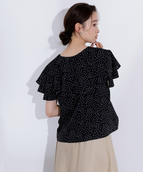 N.（N. Natural Beauty Basic）（エヌエヌナチュラルビューティーベーシック）の「ラッフルドットブラウス（シャツ/ブラウス・レディース・ブラック/オフホワイト/ブラウン・MEDIUM）」の22枚目の写真