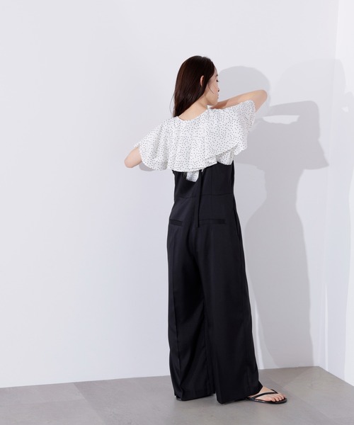 N.（N. Natural Beauty Basic）（エヌエヌナチュラルビューティーベーシック）の「ラッフルドットブラウス（シャツ/ブラウス・レディース・ブラック/オフホワイト/ブラウン・MEDIUM）」の10枚目の写真