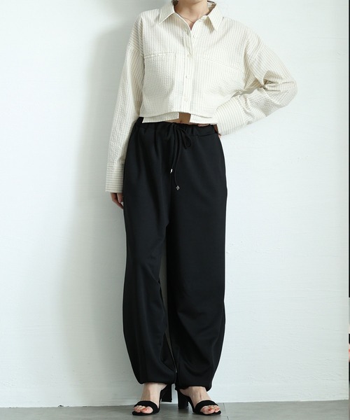 Sawa a la mode（サワアラモード）の「ポンチカーブパンツ（その他パンツ・レディース・アイボリー/ブラック/チャコールグレー・FREE）」の10枚目の写真