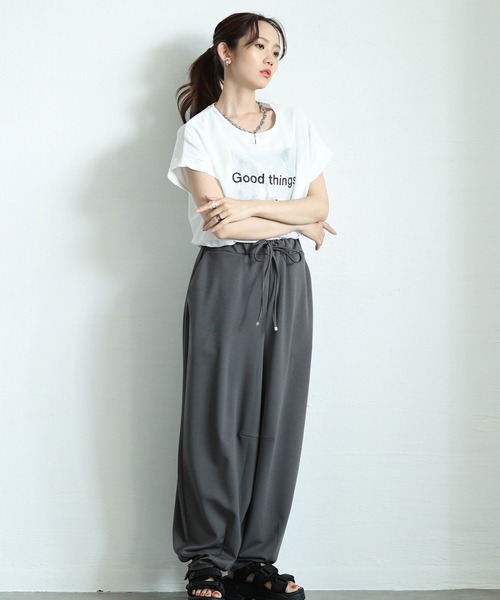Sawa a la mode（サワアラモード）の「ポンチカーブパンツ（その他パンツ・レディース・アイボリー/ブラック/チャコールグレー・FREE）」の19枚目の写真
