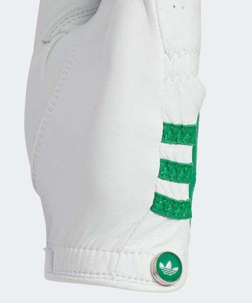adidas（アディダス）の「オリジナルスゴルフ マーカー付き レザー グローブ 左手(右利き用)【adidas Golf/アディダスゴルフ】（手袋・メンズ・イエロー/ホワイト/スカイブルー/ライトピンク/ネイビー/ダークブラウン/グリーン/ホワイト系その他・18.0cm/19.0cm/20.0cm/22.0cm/23.0cm/24.0cm/25.0cm/26.0cm/21.0cm）」の10枚目の写真