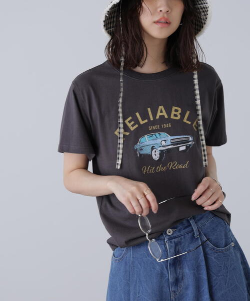 FREE'S MART(フリーズマート)の「◆クラシックカープリントTシャツ(Tシャツ/カットソー・レディース・ホワイト/ブラック・FREE)」の16枚目の写真