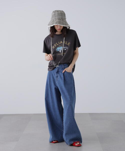 FREE'S MART(フリーズマート)の「◆クラシックカープリントTシャツ(Tシャツ/カットソー・レディース・ホワイト/ブラック・FREE)」の17枚目の写真