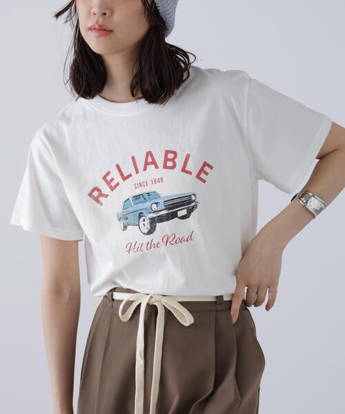 FREE'S MART(フリーズマート)の「◆クラシックカープリントTシャツ(Tシャツ/カットソー・レディース・ホワイト/ブラック・FREE)」の21枚目の写真