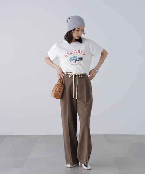 FREE'S MART(フリーズマート)の「◆クラシックカープリントTシャツ(Tシャツ/カットソー・レディース・ホワイト/ブラック・FREE)」の5枚目の写真