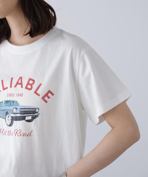 FREE'S MART(フリーズマート)の「◆クラシックカープリントTシャツ(Tシャツ/カットソー・レディース・ホワイト/ブラック・FREE)」の10枚目の写真