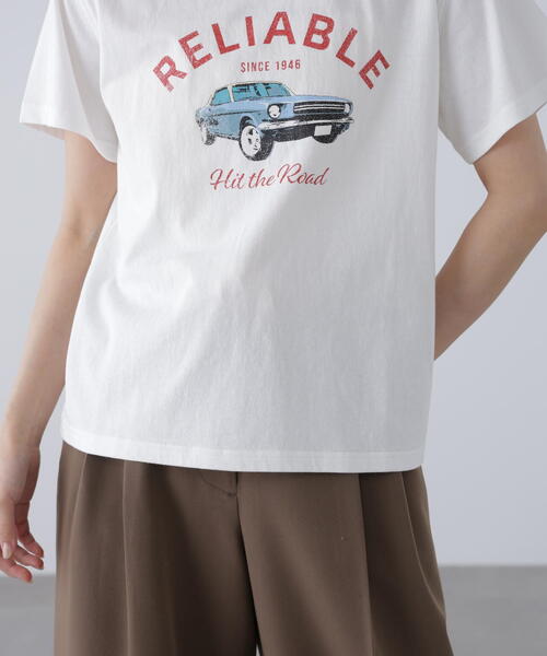 FREE'S MART(フリーズマート)の「◆クラシックカープリントTシャツ(Tシャツ/カットソー・レディース・ホワイト/ブラック・FREE)」の11枚目の写真