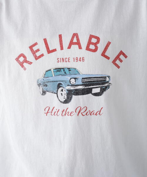 FREE'S MART(フリーズマート)の「◆クラシックカープリントTシャツ(Tシャツ/カットソー・レディース・ホワイト/ブラック・FREE)」の12枚目の写真