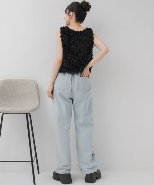 RETRO GIRL（レトロガール）の「前釦フェザーベスト（Tシャツ/カットソー・レディース・ブラック/ベージュ/ナチュラル・FREE）」の17枚目の写真