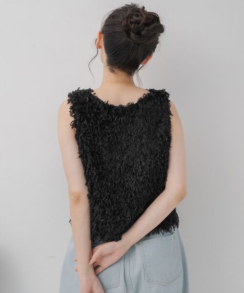 RETRO GIRL（レトロガール）の「前釦フェザーベスト（Tシャツ/カットソー・レディース・ブラック/ベージュ/ナチュラル・FREE）」の21枚目の写真
