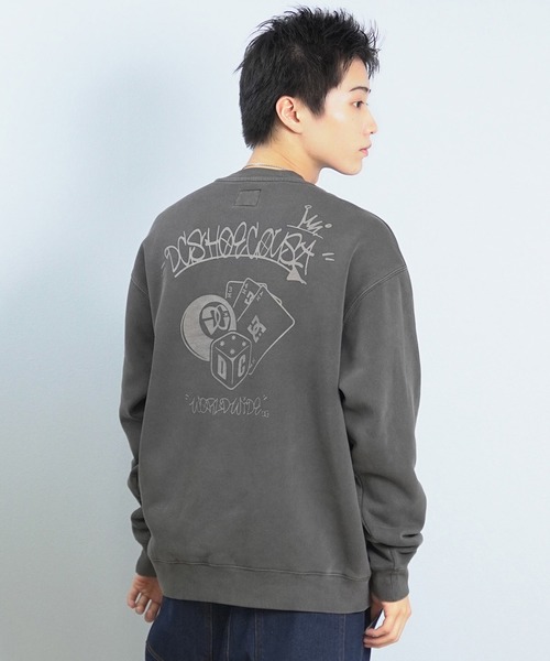 DC（ディーシー）の「【ムラサキスポーツ限定】DC/ディーシー トレーナー スウェット クルーネック バックプリント 裏起毛 25 GAME CREWNECK PULLOVER DPO254059M（スウェット・メンズ・ブラック/ヘザーグレー/スミクロ・XL/M/L）」の11枚目の写真