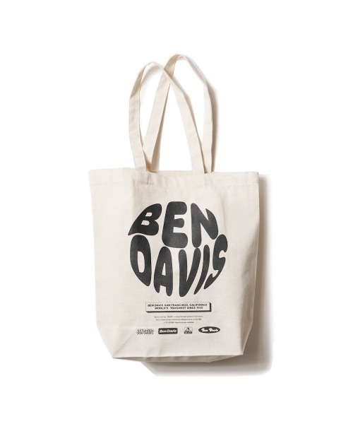 BEN DAVIS(ベンデイビス)の「BENDAVIS ベンデイビス ORGANIC COTTON TOTE(トートバッグ・メンズ・ホワイト×ネイビー/ホワイト×レッド/ホワイト×ブラック・FREE)」の12枚目の写真