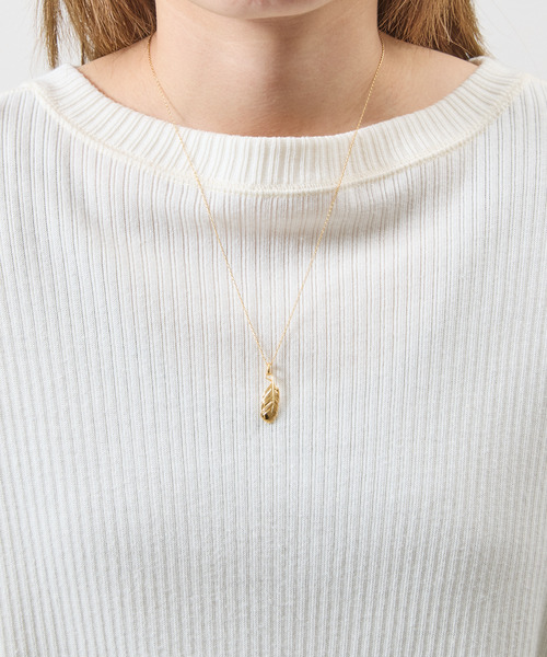 HARIM(ハリム)の「HARIM ハリム / EX TINY FEATHER PENDANT シルバー925タイニーフェザーネックレス / HRPM004 GP(ネックレス・メンズ・ゴールド・FREE)」の3枚目の写真