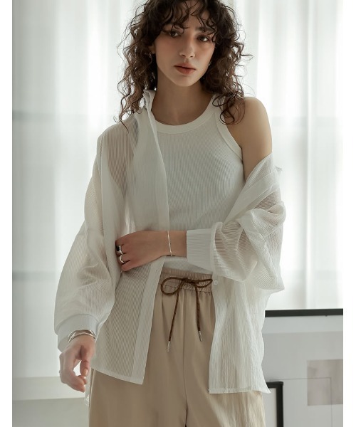 2025 SUMMER COLLECTION][新色追加]ストライプシアーシャツ