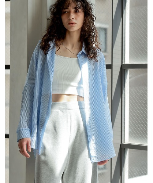 アパルトモン リジエール 25SS ストライプシアーシャツ / ブラウス アパルトモン リジエール 25SS ストライプシアーシャツ / ブラウス