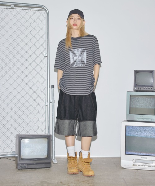 リジットバギーショーツ　M リジットバギーショーツ デニムパンツ【UNISEX】（デニムパンツ