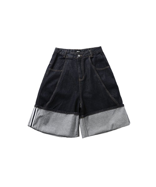 00s REFUSE W38 リジットデニム バギーパンツ ハーフ ショーツ 00s REFUSE W38 リジットデニム バギーパンツ ハーフ ショーツ
