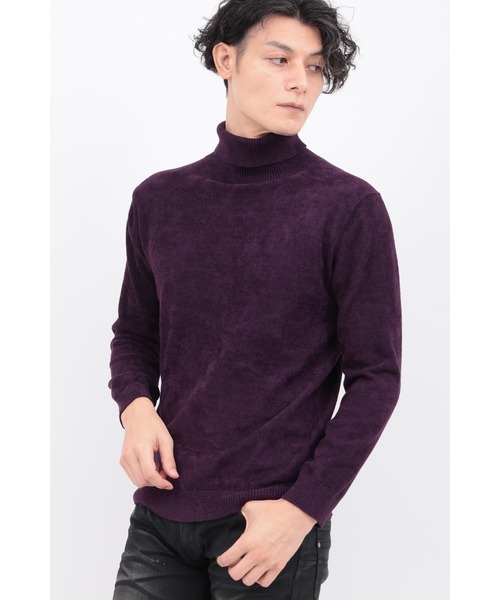 TORNADO MART（トルネードマート）の「ﾏｲｸﾛﾓｰﾙﾀｰﾄﾙﾈｯｸKN（ニット/セーター・メンズ・イエロー系その他/ブラック/パープル/グレー・M/L/LL）」の3枚目の写真