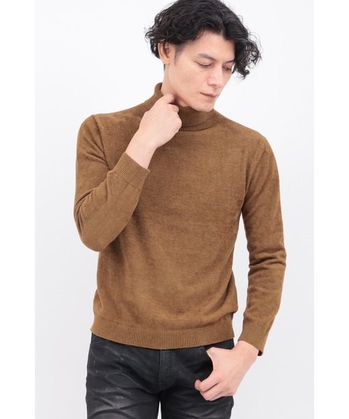 TORNADO MART（トルネードマート）の「ﾏｲｸﾛﾓｰﾙﾀｰﾄﾙﾈｯｸKN（ニット/セーター・メンズ・イエロー系その他/ブラック/パープル/グレー・M/L/LL）」の4枚目の写真