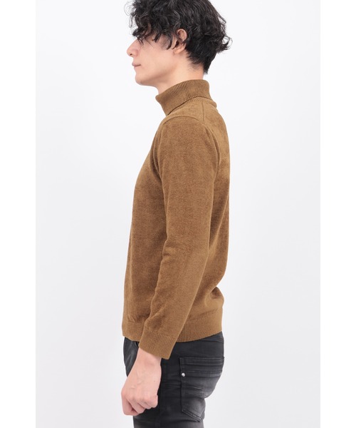 TORNADO MART（トルネードマート）の「ﾏｲｸﾛﾓｰﾙﾀｰﾄﾙﾈｯｸKN（ニット/セーター・メンズ・イエロー系その他/ブラック/パープル/グレー・M/L/LL）」の9枚目の写真