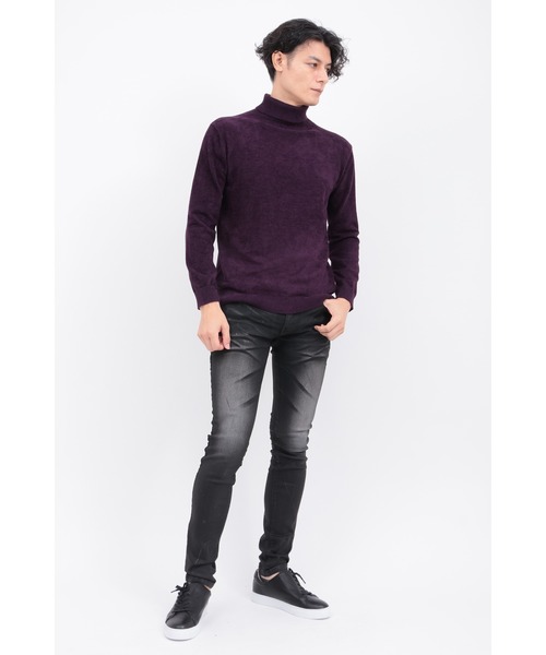 TORNADO MART（トルネードマート）の「ﾏｲｸﾛﾓｰﾙﾀｰﾄﾙﾈｯｸKN（ニット/セーター・メンズ・イエロー系その他/ブラック/パープル/グレー・M/L/LL）」の14枚目の写真