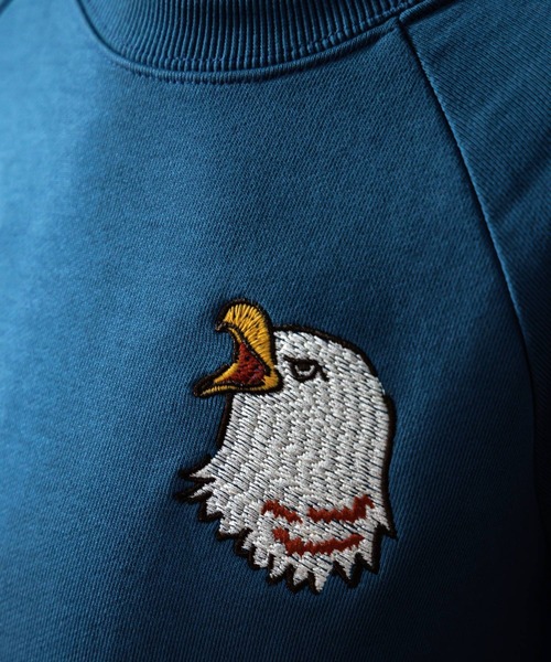 MAKE YOUR DAY（メイクユアデイ）の「イーグル刺繍ファミリー裏毛トレーナー■80～140cm（スウェット・キッズ・ブラック/ブルー・130/120/110/100/90/80/140）」の9枚目の写真