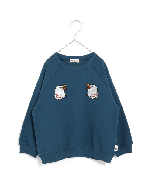 MAKE YOUR DAY（メイクユアデイ）の「イーグル刺繍ファミリー裏毛トレーナー■80～140cm（スウェット・キッズ・ブラック/ブルー・130/120/110/100/90/80/140）」の4枚目の写真