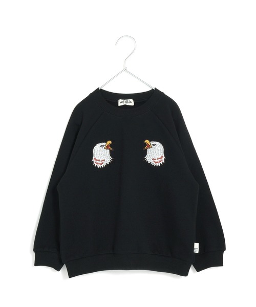 MAKE YOUR DAY（メイクユアデイ）の「イーグル刺繍ファミリー裏毛トレーナー■80～140cm（スウェット・キッズ・ブラック/ブルー・130/120/110/100/90/80/140）」の3枚目の写真