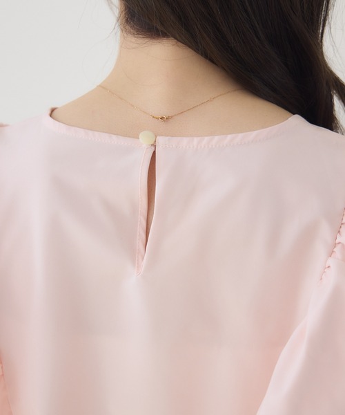 meeny miny(ミーニーマイニー)の「【meeny miny】【インフルエンサーmidopeiコラボ】”着映え”ラッフルブラウス(Tシャツ/カットソー・レディース・ブラック/ホワイト/ピンク・S-M/M-L)」の19枚目の写真