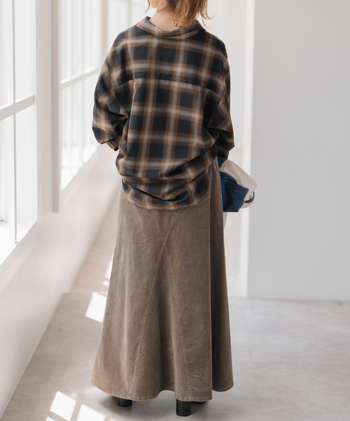 追加》メタルボタンTRチェックルーズシャツ（シャツ/ブラウス）｜Spick