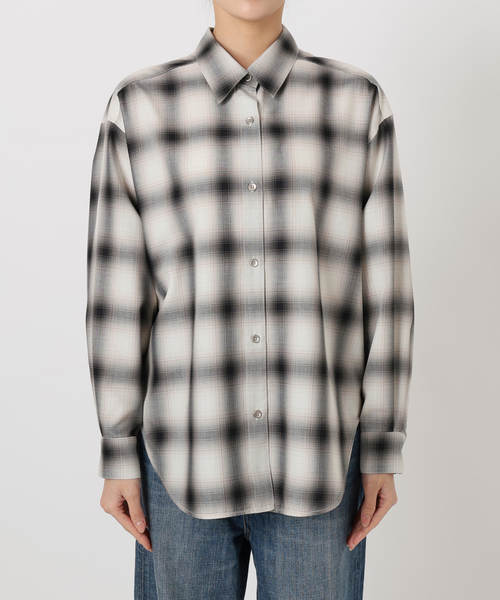 追加》メタルボタンTRチェックルーズシャツ（シャツ/ブラウス）｜Spick