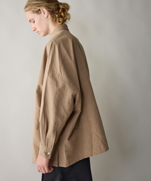 rehacer（レアセル）の「rehacer : Super Wide Dolman Sleeve Shirt / スーパーワイド ドルマンスリーブ シャツ（シャツ/ブラウス・メンズ・ベージュ/ホワイト/オリーブ・MEDIUM/LARGE/X-LARGE）」の18枚目の写真