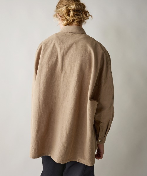 rehacer（レアセル）の「rehacer : Super Wide Dolman Sleeve Shirt / スーパーワイド ドルマンスリーブ シャツ（シャツ/ブラウス・メンズ・ベージュ/ホワイト/オリーブ・MEDIUM/LARGE/X-LARGE）」の17枚目の写真